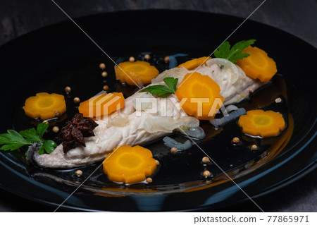 Recipe for mackerel fillet marinated in white wine and carrots Recipe for mackerel fillet marinated in white wine and carrots 77865971