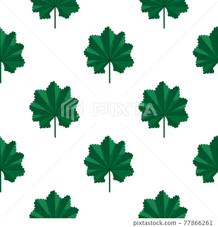 Isolated hand drawn green abstractjungle leaf silhouettes seamless pattern. White background. Doodle style. 77866261