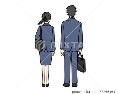 身著招聘服的青年男女全身像 後視 77866463