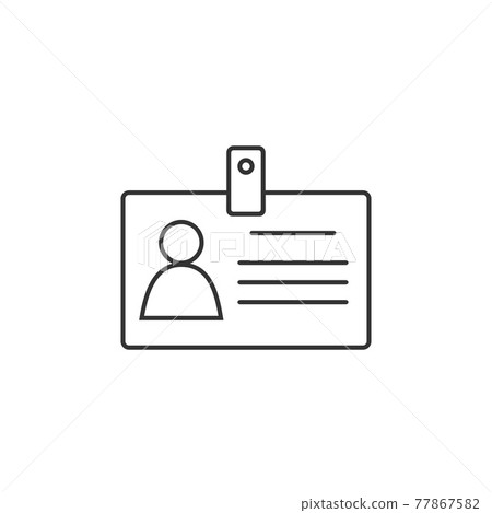 ID card Icon. Vector illustration, flat design. 77867582