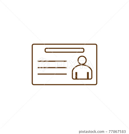 ID card Icon. Vector illustration, flat design. 77867583
