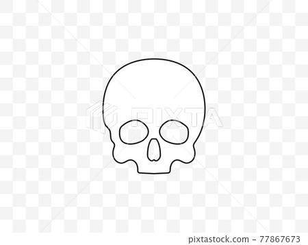 Skull, bone, halloween icon. Vector illustration, flat design. 77867673