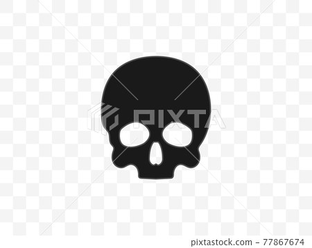 Skull, bone, halloween icon. Vector illustration, flat design. 77867674