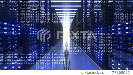 Data Center Computer Racks In Network Security Server Room Cryptocurrency Blockchain Mining 3D illustration Data Center Computer Racks In Network Security Server Room Cryptocurrency Blockchain Mining 3D illustration 77868035
