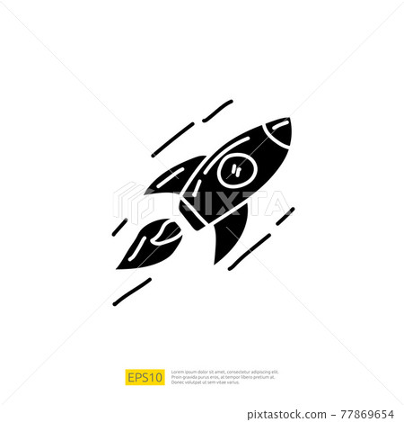 Rocket launch for startup icon doodle hand drawn style. sketch concept business and marketing vector illustration Rocket launch for startup icon doodle hand drawn style. sketch concept business and marketing vector illustration 77869654