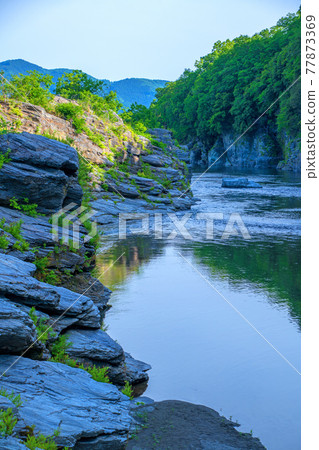 Spring view of Nagatoro Valley, a basin near the cobblestones 77873369