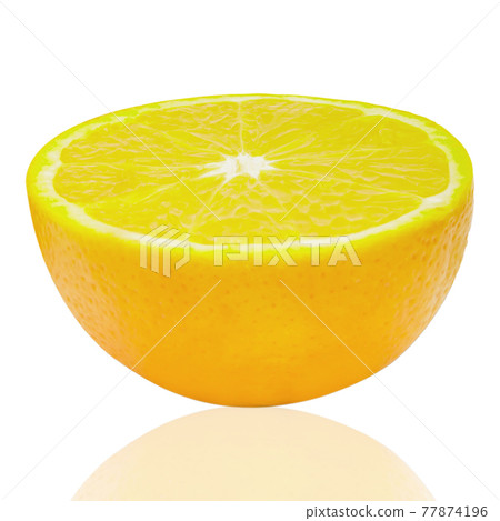 Half Lemon fruit isolate on white background. Half Lemon fruit isolate on white background. 77874196