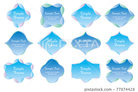 A simple frame set that can be used for headings and columns Blue gradation A simple frame set that can be used for headings and columns Blue gradation 77874428