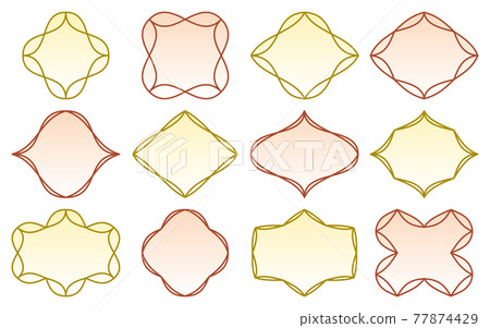 A simple frame set that can be used for headings and columns, beige and red A simple frame set that can be used for headings and columns, beige and red 77874429