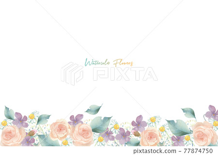 Frames of various pale flowers 77874750