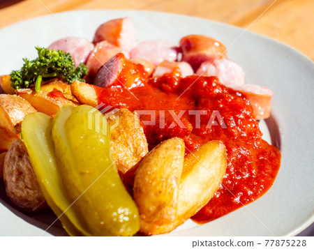 Close-up image of chorizo 77875228