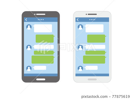 Smartphone SNS screen Smartphone SNS screen 77875619