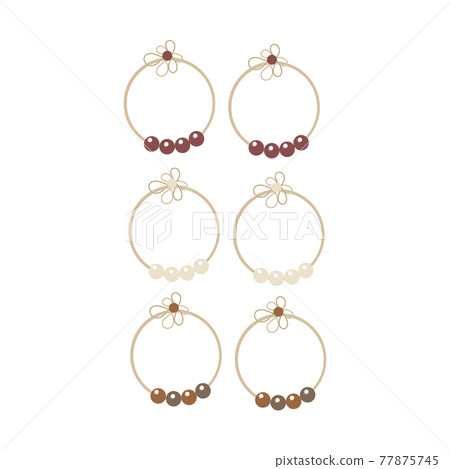 3 kinds of flowers and pearl earrings earrings 3 kinds of flowers and pearl earrings earrings 77875745