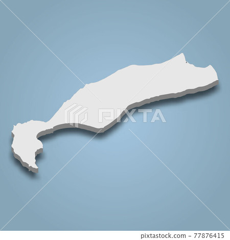 3d isometric map of Kos is an island in Dodecanese archipelago, 3d isometric map of Kos is an island in Dodecanese archipelago, 77876415