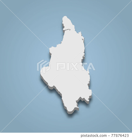 3d isometric map of Ko Tarutao is an island in Thailand 77876423