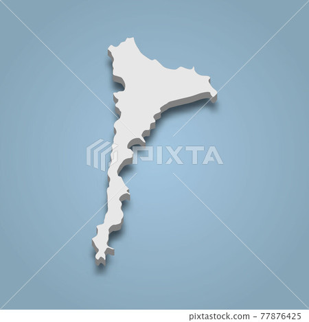 3d isometric map of Ko Samet is an island in Thailand 77876425
