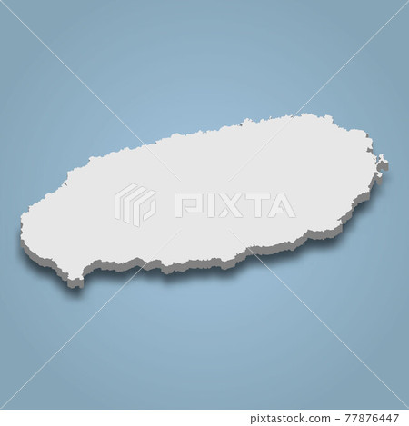 3d isometric map of Jeju is an island in South Korea 3d isometric map of Jeju is an island in South Korea 77876447