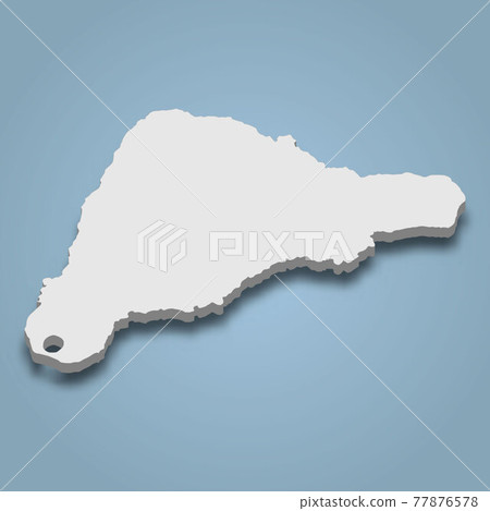 3d isometric map of Easter Island is an island in Pacific Ocean 3d isometric map of Easter Island is an island in Pacific Ocean 77876578