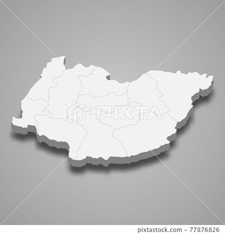 3d isometric map of Imereti is a region of Georgia 77876826