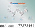 Business modern timeline infographic with 5 steps circle, Vector Illustration 77878464