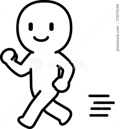Deformed illustration of a running person Deformed illustration of a running person 77879109