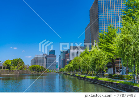 Cityscape of Tokyo Scenery of Hibiya moat and Otemachi area 77879498