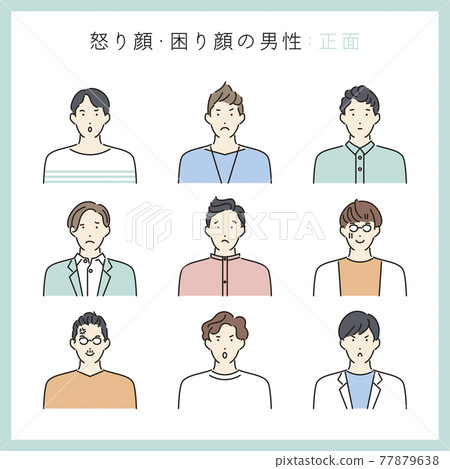 簡單說明：從憤怒的男人面前看上半身 77879638