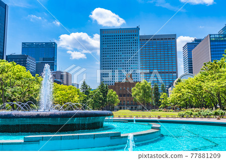 Cityscape of Tokyo Hibiya Park (Hibiya Public Hall) 77881209