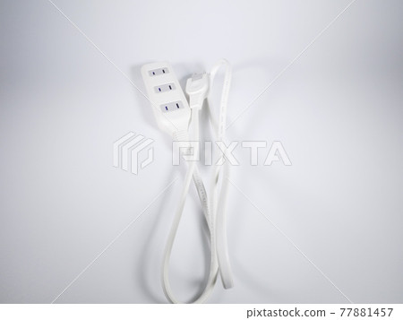 Power strip white outlet extension cord 77881457