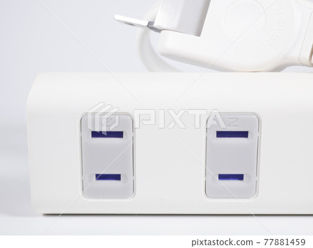 Power strip white outlet extension cord 77881459