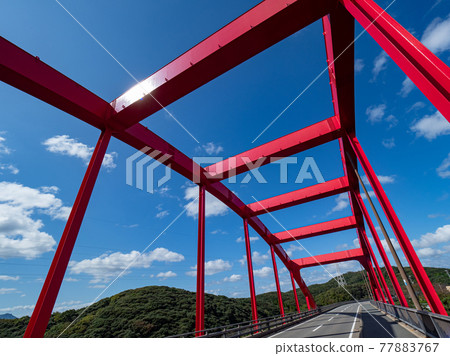 Tsushima: A beautiful view of the manseki bridge in autumn with no people Tsushima: A beautiful view of the manseki bridge in autumn with no people 77883767