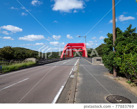 Tsushima: A beautiful view of the manseki bridge in autumn with no people Tsushima: A beautiful view of the manseki bridge in autumn with no people 77883769