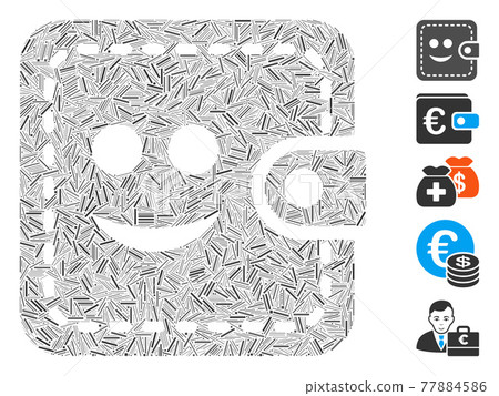 Dash Collage Smiled Wallet Icon 77884586