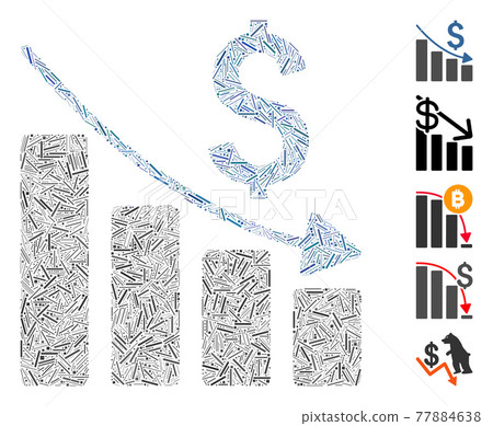 Dash Mosaic Sales Crisis Chart Icon Dash Mosaic Sales Crisis Chart Icon 77884638