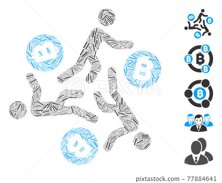 Hatch Mosaic Running Persons for Bitcoin Icon Hatch Mosaic Running Persons for Bitcoin Icon 77884641