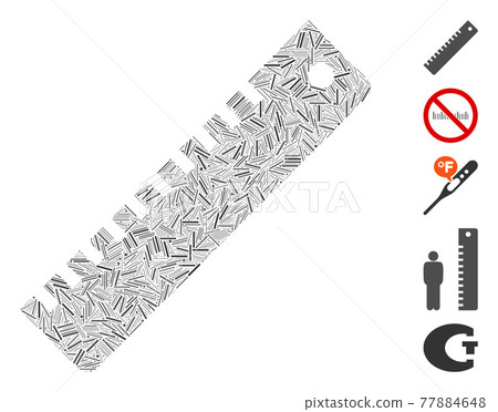 Dash Mosaic Ruler Icon 77884648