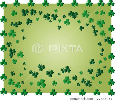 Greeting card of St. Patrick with sparkling green leaves of the clover and place for the text. Greeting card of St. Patrick with sparkling green leaves of the clover and place for the text. 77885035