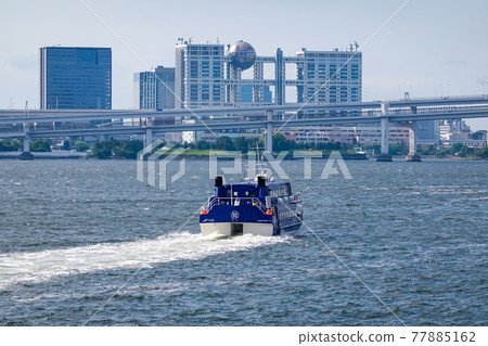 Boeing high-speed ferry departing from Takeshiba Pier toward the Izu Islands 77885162