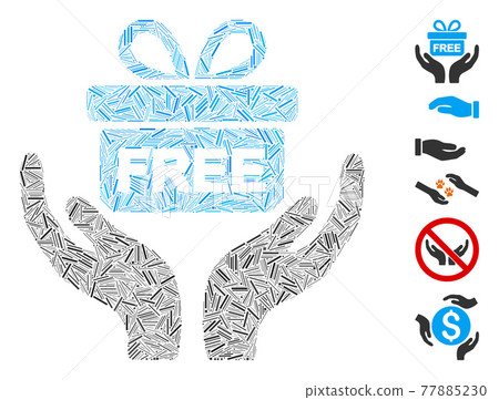 Hatch Collage Present Give Hands Icon Hatch Collage Present Give Hands Icon 77885230