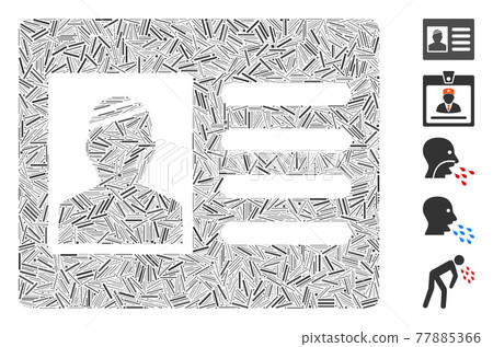 Line Mosaic Patient Card Icon 77885366