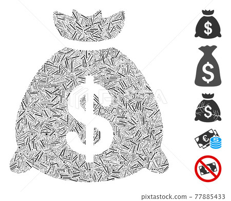 Hatch Mosaic Money Bag Icon Hatch Mosaic Money Bag Icon 77885433