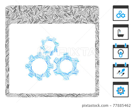 Dash Collage Mechanics Gears Calendar Page Icon Dash Collage Mechanics Gears Calendar Page Icon 77885462