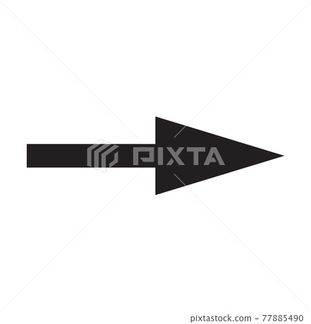 Black and white arrow. Vector Illustration. EPS10 77885490