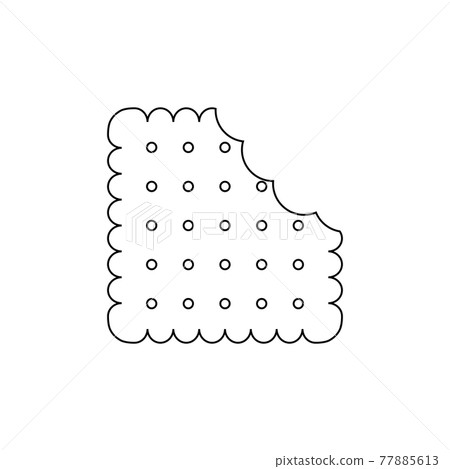 Simple biscuit icon on white background. Food icon. Vector Illustration 77885613