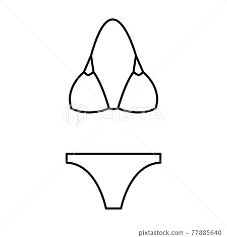 Swimsuit simple icon black. Vector Illustration. EPS10 Swimsuit simple icon black. Vector Illustration. EPS10 77885640
