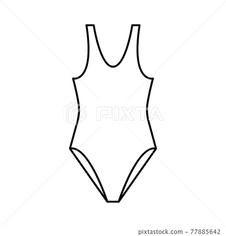 Swimsuit simple icon black. Vector Illustration. EPS10 Swimsuit simple icon black. Vector Illustration. EPS10 77885642