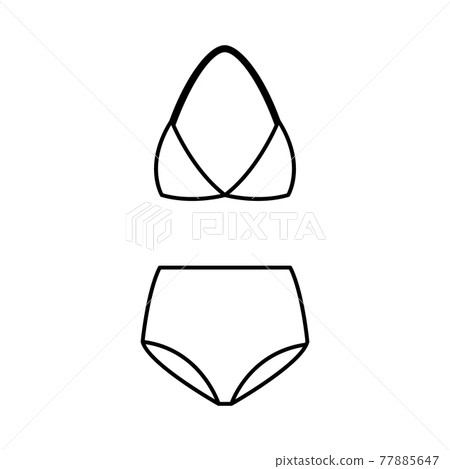 Swimsuit simple icon black. Vector Illustration. EPS10 Swimsuit simple icon black. Vector Illustration. EPS10 77885647