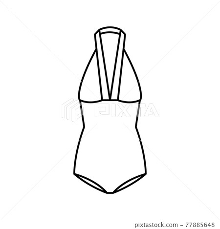 Swimsuit simple icon black. Vector Illustration. EPS10 Swimsuit simple icon black. Vector Illustration. EPS10 77885648