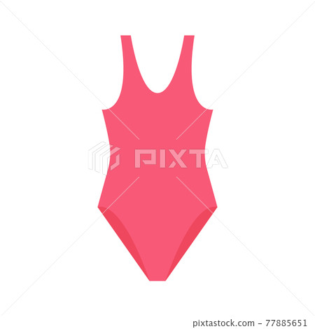 Swimsuit simple icon red. Vector Illustration. EPS10 Swimsuit simple icon red. Vector Illustration. EPS10 77885651