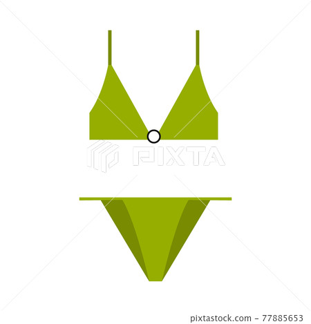 Swimsuit simple icon green. Vector Illustration. EPS10 Swimsuit simple icon green. Vector Illustration. EPS10 77885653